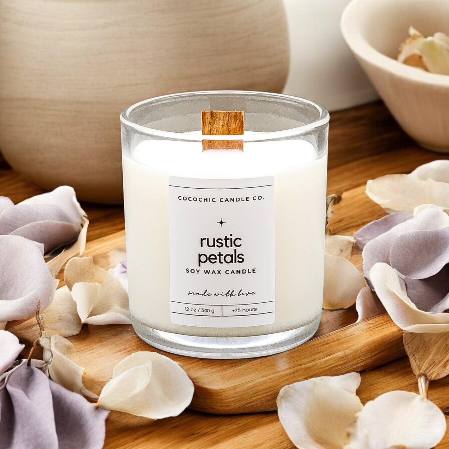 Rustic Petals 12 oz Candle