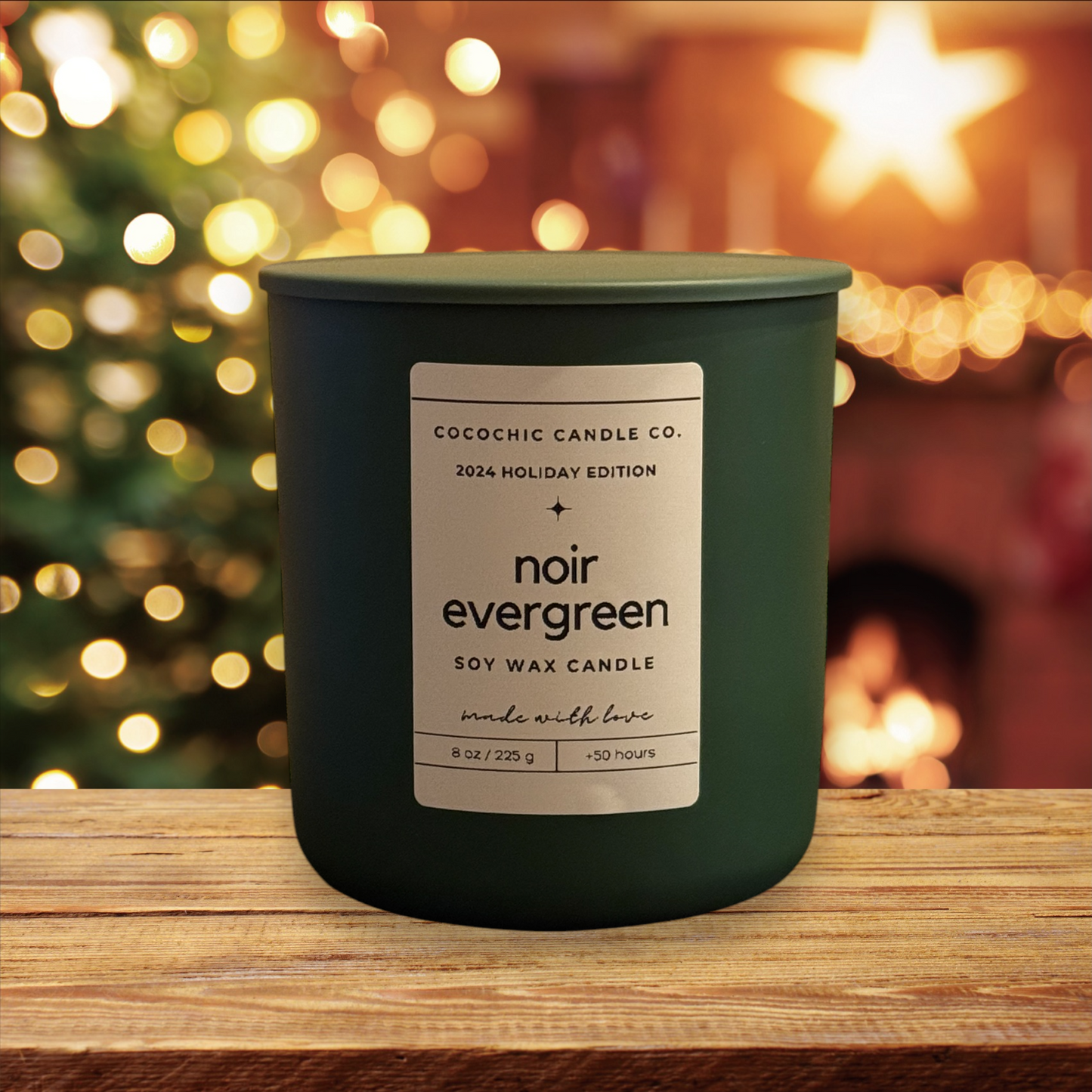 Noir Evergreen 8 oz Candle - Holiday Limited Edition